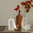 thumbnail image 3 of ROSENICE 1Pack Beige Bamboo Toilet Paper Holders for Home Users Vertical Paper Holding 11.4X4.5X4.5In, 3 of 8