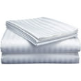 thumbnail image 2 of White Stripe Full (54"x 72") Size Sleeper Sofa Bed Sheet Set - Luxury 100% Egyptian Cotton - 800 Thread Count - Fits Mattresses Up to 8" Inches Deep Pocket, 2 of 5