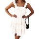 thumbnail image 2 of Txlixc Vestido de Mujer con Hombros Descubiertos, Color sólido, sin Mangas, con Volantes, de Longitud Media, para Fiesta, Club Txlixc Home Furnishing, 2 of 5