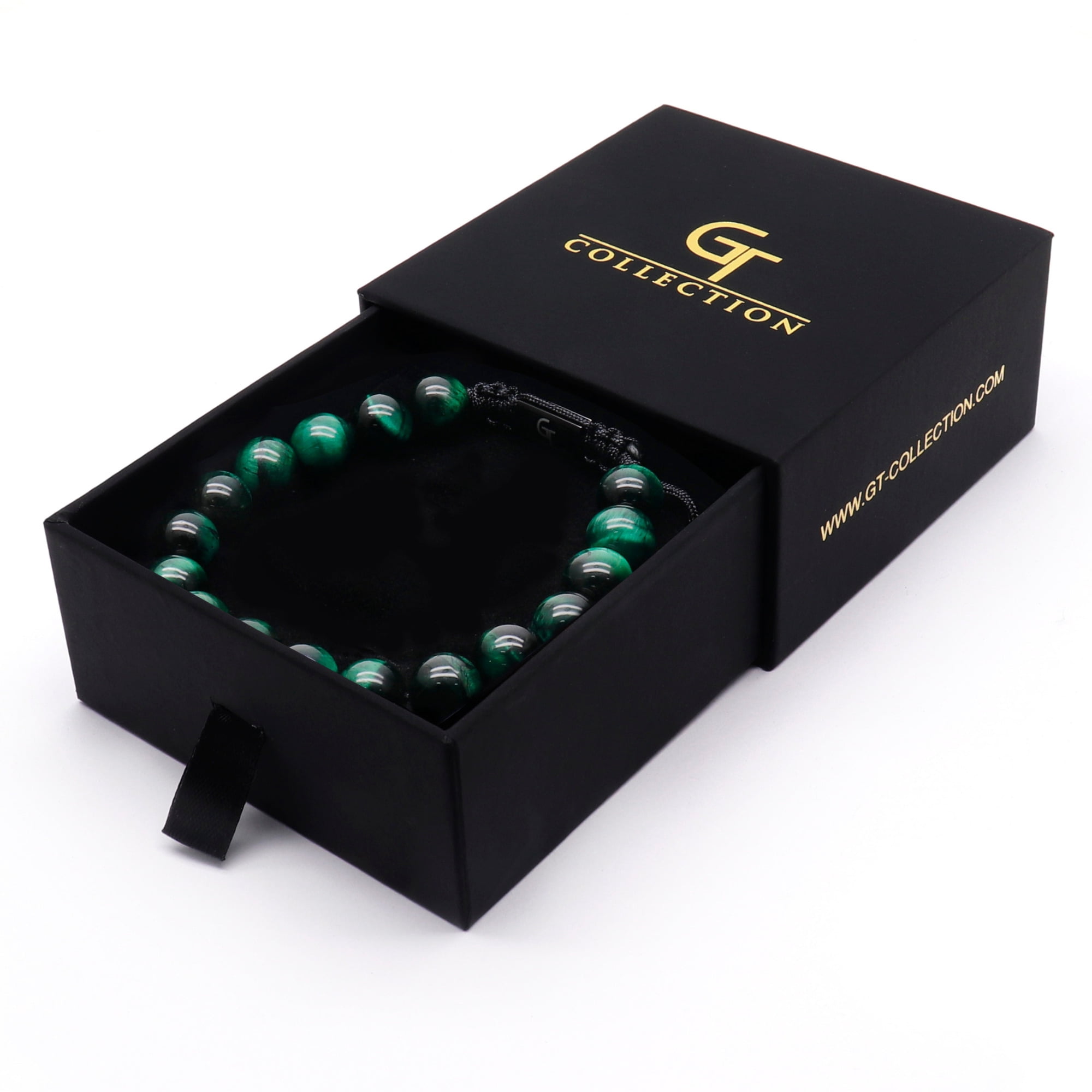 Men's GREEN TIGER EYE Beaded Bracelet | Gift for Men | One Size Fits All | 100% Natural | Gemstone Adjustable Bracelet