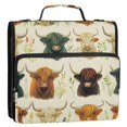 thumbnail image 2 of ALAZA Zipper Binder Highland Cattles 3 Ring Trapper Keeper File Folder Organizer Bag, 2 of 8