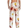 thumbnail image 3 of Fotbe Daisy and Ladybug Men's Pajama Pants,Sleepwear Pants,Pj Bottoms Drawstring And Pockets-Large, 3 of 9