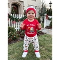 thumbnail image 5 of Cjfdfy Newborn Baby Boy Christmas Outfit My First Christmas Long Sleeve Excavator Print Romper Pants Hat 3-piece Set Infant Cute Christmas Holiday Fall Winter Clothes 0-18M, 5 of 10