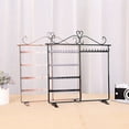 thumbnail image 6 of Yidarton Iron Desktop Jewelry Rack Earrings Display Rack Household Necklace Earrings Storage Rack Stall Jewelry Display Rack 32 holes 6 hooks White, 6 of 7