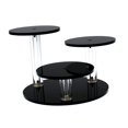 thumbnail image 2 of Wweixi Acrylic Display Riser Stand Rings Bracelets Watches Showcasing On 3 Tier Round Acrylic Display Gem Display Cabinets. Black 85mm, 2 of 6