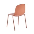 thumbnail image 4 of XDECO Stackable Dining Chair Set of 4, Minimalist Modern Water Resistant Chair for Indoor Outdoor, 300lbs Capacity, Easy Assembly, Terracotta Red, 4 of 7