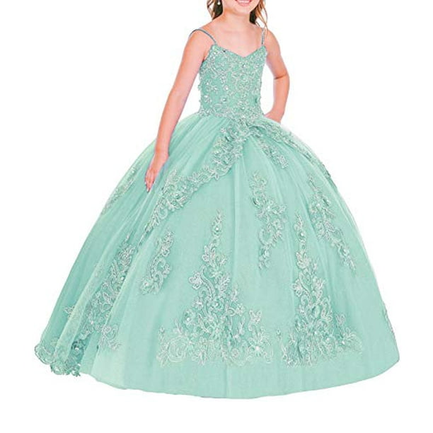 Lace applique outlet flower girl dress