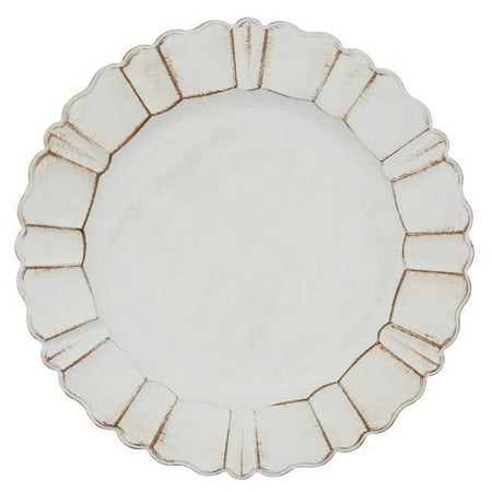 

SARO Scalloped Ruffled Design Charger Plates - Set of 4