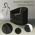 thumbnail image 5 of UIXE 360° Swivel Barrel Chair Curved Faux Fur Accent Chair Art Decor Style Round Club Arm Chair with Upholstered Seating for Home, Chocolate, 5 of 6