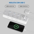 thumbnail image 5 of FAYCUCHO Regleta de Escritorio Multicontacto, 6 Tomas de Ca y 4 USB (2 USB-C), Cable de Extensión De, 5 of 5