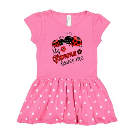 

Inktastic My Glamma Loves Me with Cute Ladybugs Gift Baby Girl Dress
