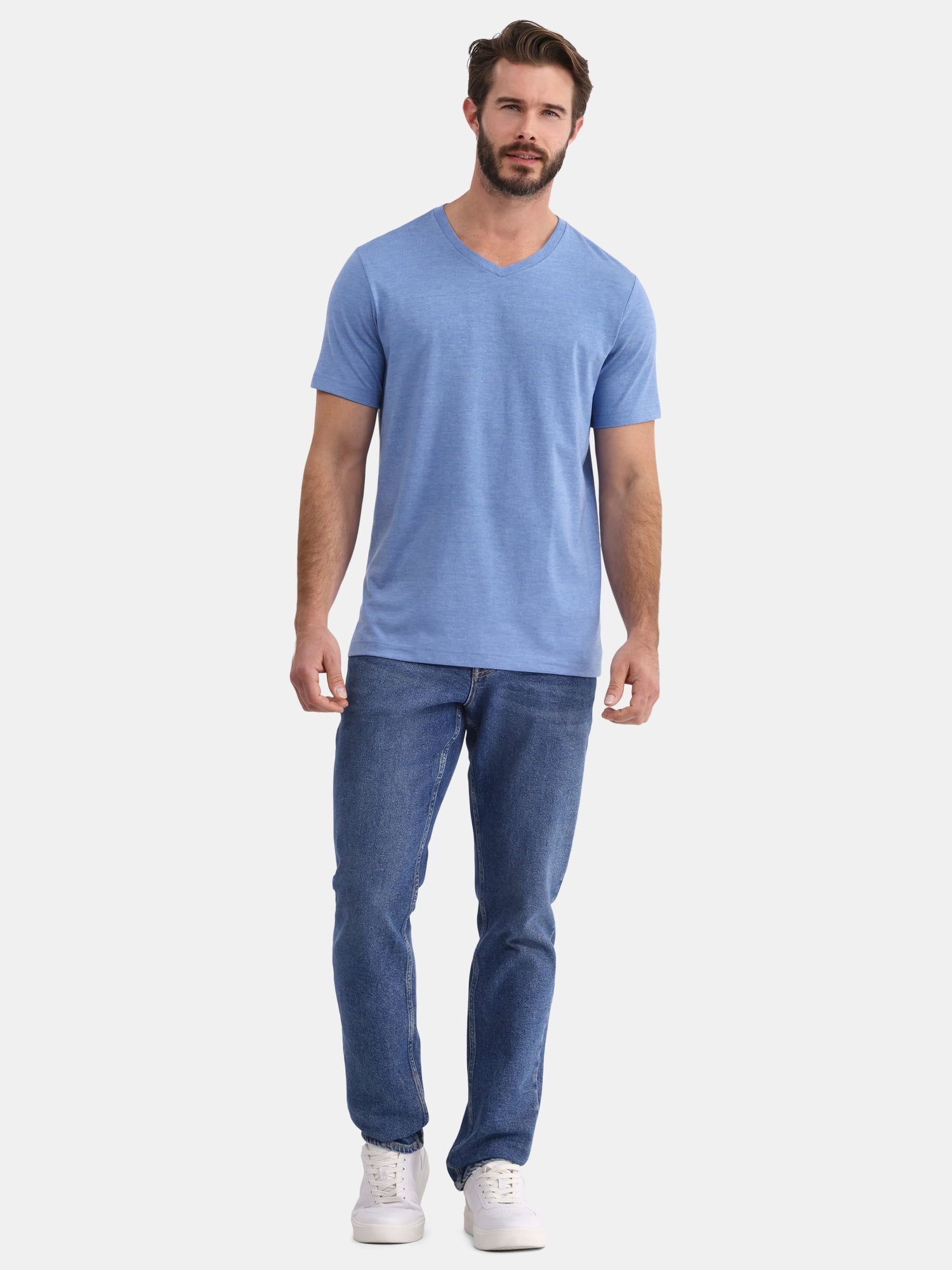 George Men's and Big Men's Lightweight V-Neck Tee with Short Sleeves, Sizes XS-3XL