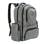 K-Cliffs Unisex Diaper Bag Backpack ,Travel Baby Bag Multi-Function Maternity use with Cell Phone Pocket Changing Pad & Stroller adjustable Straps, Gray