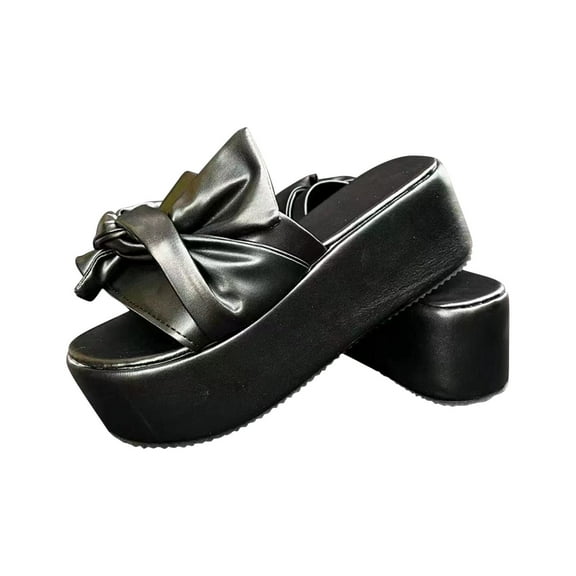 VerPetridure Thick-Soled Slippers for Women Summer Ladies Slippers Thick Soled Sandals Casual Women Bow Shoes Slippers