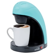 Brentwood 450-Watt Single-Serve Drip Coffee Maker with 10-Oz. Ceramic Mug, Blue