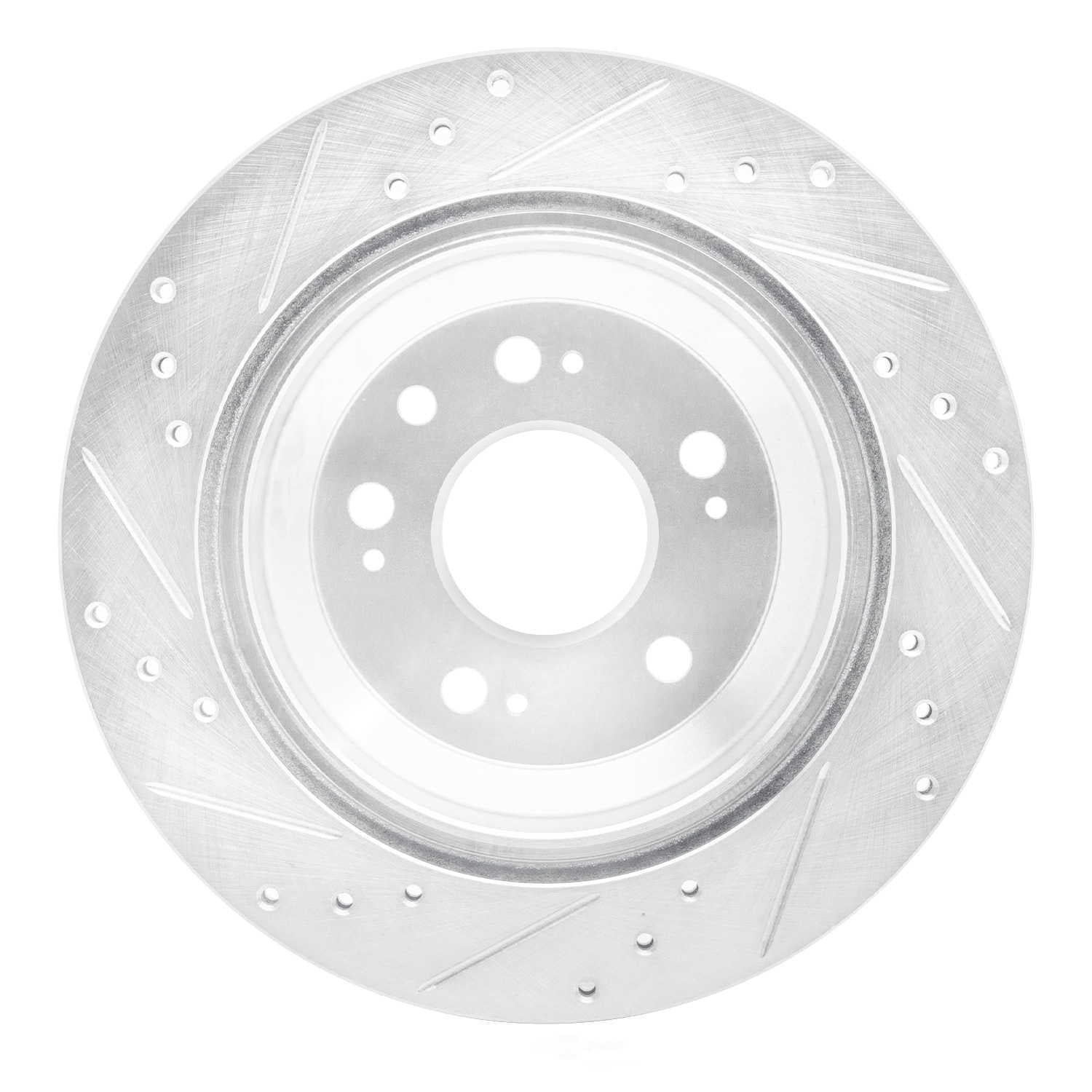 Dynamic Friction Company 631-58022R DFC Brake Rotor - Drilled And Slotted - Silver