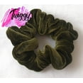 thumbnail image 7 of Penny's Boutique Olive Green Velvet Scrunchy - Regular, 7 of 7