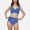 Navy, variant on Swim Women's Crossover Bikini Set with Wide Strap Top and High Waist Twist Front Bottoms - Medium, Navy