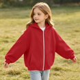 thumbnail image 5 of PureCasa Girls Zip Up Hoodies for 5-16 Years Full-Zip Sports Hooded Sweatshirts Jacket Casual Fall Hoodie with Pockets, 5 of 9