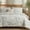 Green-01, variant on French Country Duvet Cover Set Queen, 100% Cotton 3-Piece Pastoral Bedding in Muted Blue & Cream, Soft 200TC Twill Cotton with 8 Corner Ties & Dual Zipper