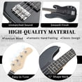 thumbnail image 6 of Ktaxon 46" Electric Bass Guitar Kit with 20W Amplifier, P Bass Style, 4 String, Black, 6 of 9