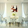 thumbnail image 3 of Empire Art Direct Wine Bottles 2 on Reverse Printed Art Glass and Anodized Aluminum Rose Gold Frame Wall Art, 32" x 32", Ready to Hang, 3 of 8