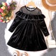 thumbnail image 2 of Bearichfupo Toddler Girls Long Sleeve Black Dress Princess Dress Dance Party Dresses Fall Winter Kids Clothes, Sizes 18-24 Months, 2 of 6