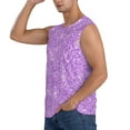 thumbnail image 3 of Fotbe Men's Lilac Glittering Print Men's Sleeveless Muscle Tank Tops Casual T-Shirts for Gym Workout Beach-3X-Large, 3 of 8