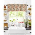thumbnail image 6 of Fall Valances for Windows, Fallen Leaves Retro Leaf Plant Linen Texture Rod Pocket Short Window Valance Curtains Holiday Window Treatment for Kitchen Living Room Bathroom, 54"x18", 6 of 6