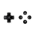 thumbnail image 4 of Replacement Three-Tone Black & Clear w/White Symbols D-pad Face Buttons for PS5 BDM 010/020/030/040, 4 of 10