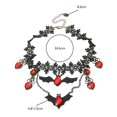 thumbnail image 1 of Gothic Jewelry Red Bat Halloween Necklace Lace Choker Necklace Nightmare Layered, 1 of 5