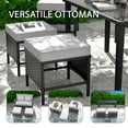 thumbnail image 6 of Tappio 10 Pieces Outdoor Patio Furniture Set, PE Rattan Wicker Patio Conversation Sectional Set with Ottoman, Table and Cushions for Backyard, Porch, Garden, Gray, 6 of 11