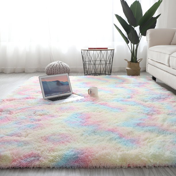 Ultra Soft Indoor Modern Area Rugs Fluffy Living Room Carpets Decors