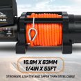 thumbnail image 3 of Cabrestante ZESUPER 6000 lb impermeable de 12 V con cuerda sintética, 3 of 9