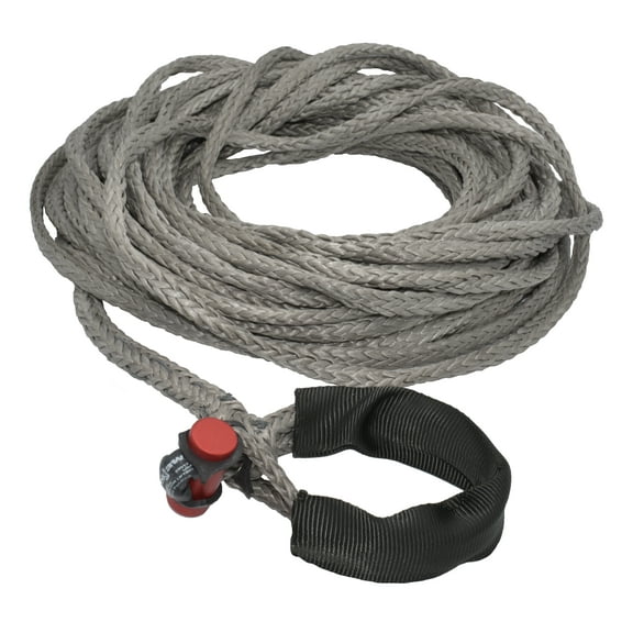 3/8" x 75' LockJaw Synthetic Winch Line w/ Integrated Shackle 6,600 lbs WLL