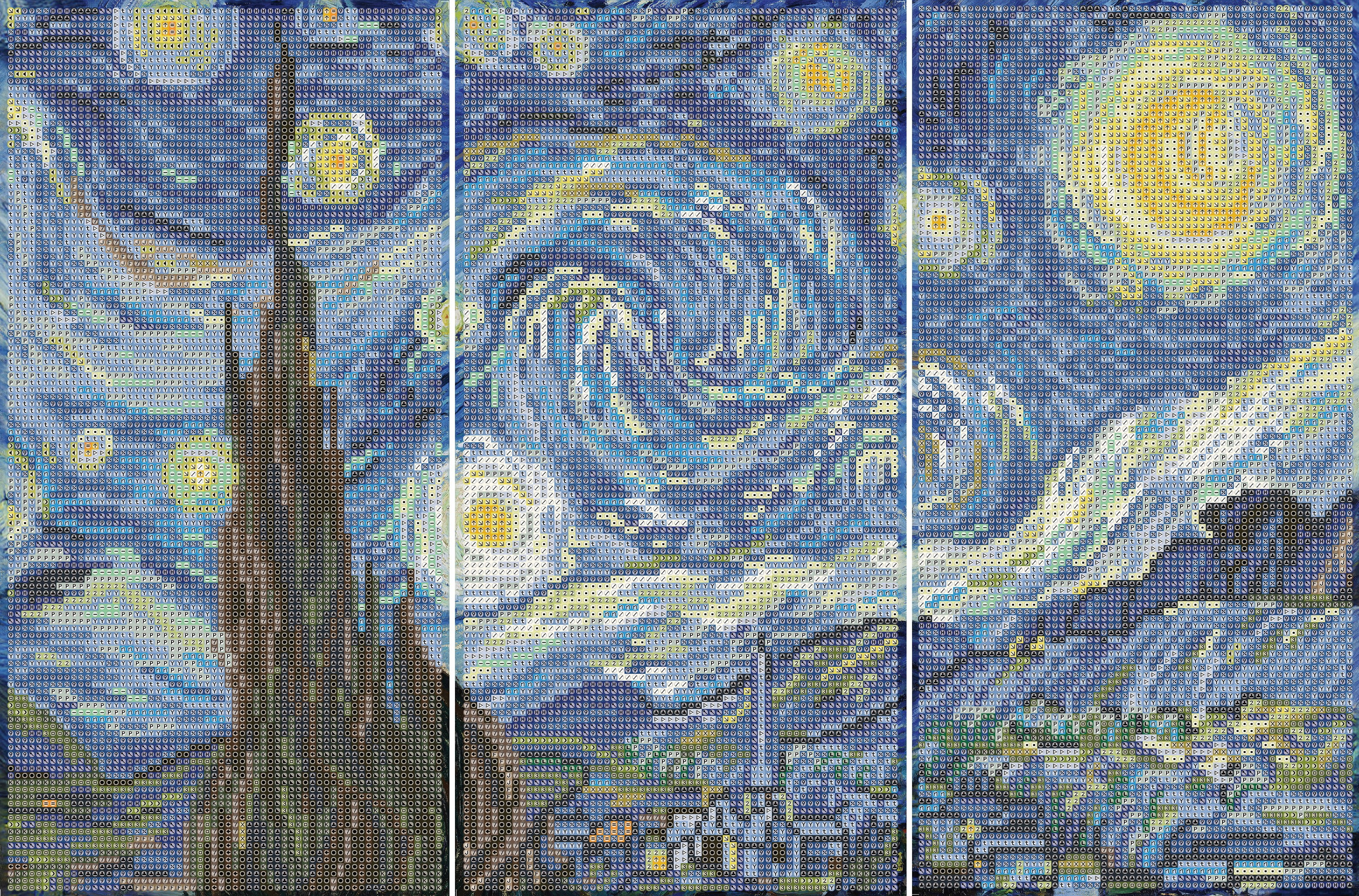 DIAMOND DOTZ® Starry Night (Après Van Gogh) Triptych Diamond Painting Kit