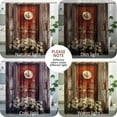thumbnail image 5 of Barn Door Shower Curtain Wood Rustic Shower Curtain Daisy Country Western Shower Curtain Bathroom Decor Polyester Fabric-72" x 72", 5 of 6