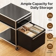 thumbnail image 4 of Cottinch 2 Drawers Accent Cabinet Metal Storage Cabinets with 4 Wheels,Rolling Cabinet Organizer for Home Office,Black, 4 of 8