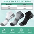 thumbnail image 5 of Loritta 12 Pairs Mens Socks White Running Ankle Socks Low Cut Cushioned Breathable Athletic Mens Socks Size 10-13, 5 of 6