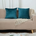 thumbnail image 6 of BalsaCircle 2 Solid 18" Decorations Throw Pillow Covers Square Velvet Cushion Cases Living Room, 6 of 8