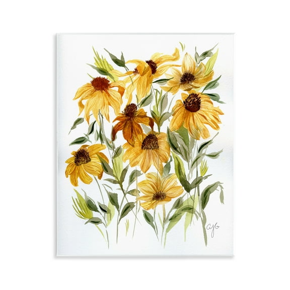 Stupell Industries Wild Rudbeckia Flowers Botanical & Floral Painting Unframed Art Print Wall Art, 11 x 14