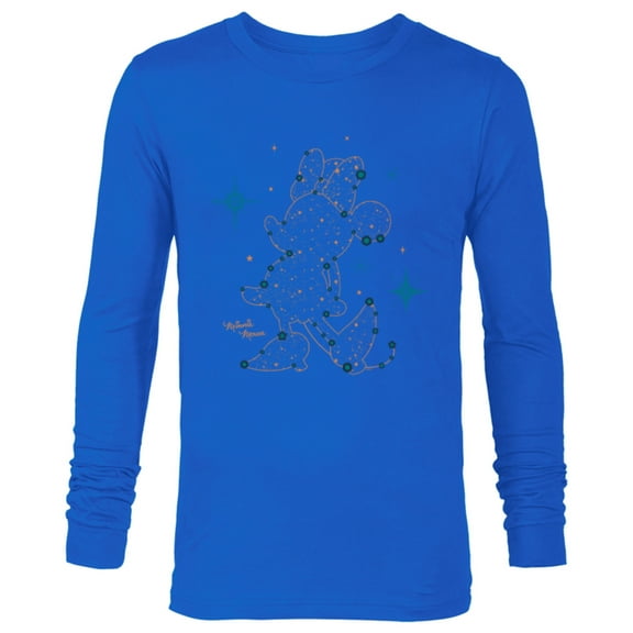 Disney Minnie Mouse Starry Constellation - Long Sleeve T-Shirt for Men - Customized-Royal
