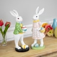 thumbnail image 3 of Northlight Rabbit Holding Easter Egg Outdoor Garden Statue - 11.5" - White, 3 of 7
