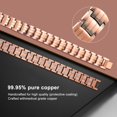 thumbnail image 5 of Wollet Wide Pure Copper Magnetic Bracelet for Men, 8.66 inches, 5 of 9