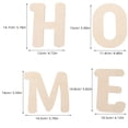 thumbnail image 2 of Phenofice 4Pcs Craft Letters Small for Wall Decor Home Decoration Beige Wood Style, 2 of 8
