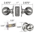 thumbnail image 3 of Ball Passage Door Knob, Hall and Closet, Satin Nickel Finish, Left or Right Hand, 3 of 14