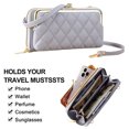 thumbnail image 4 of PU new ladies horizontal mobile phone bag Lingge mobile phone shoulder bag-blue, 4 of 5