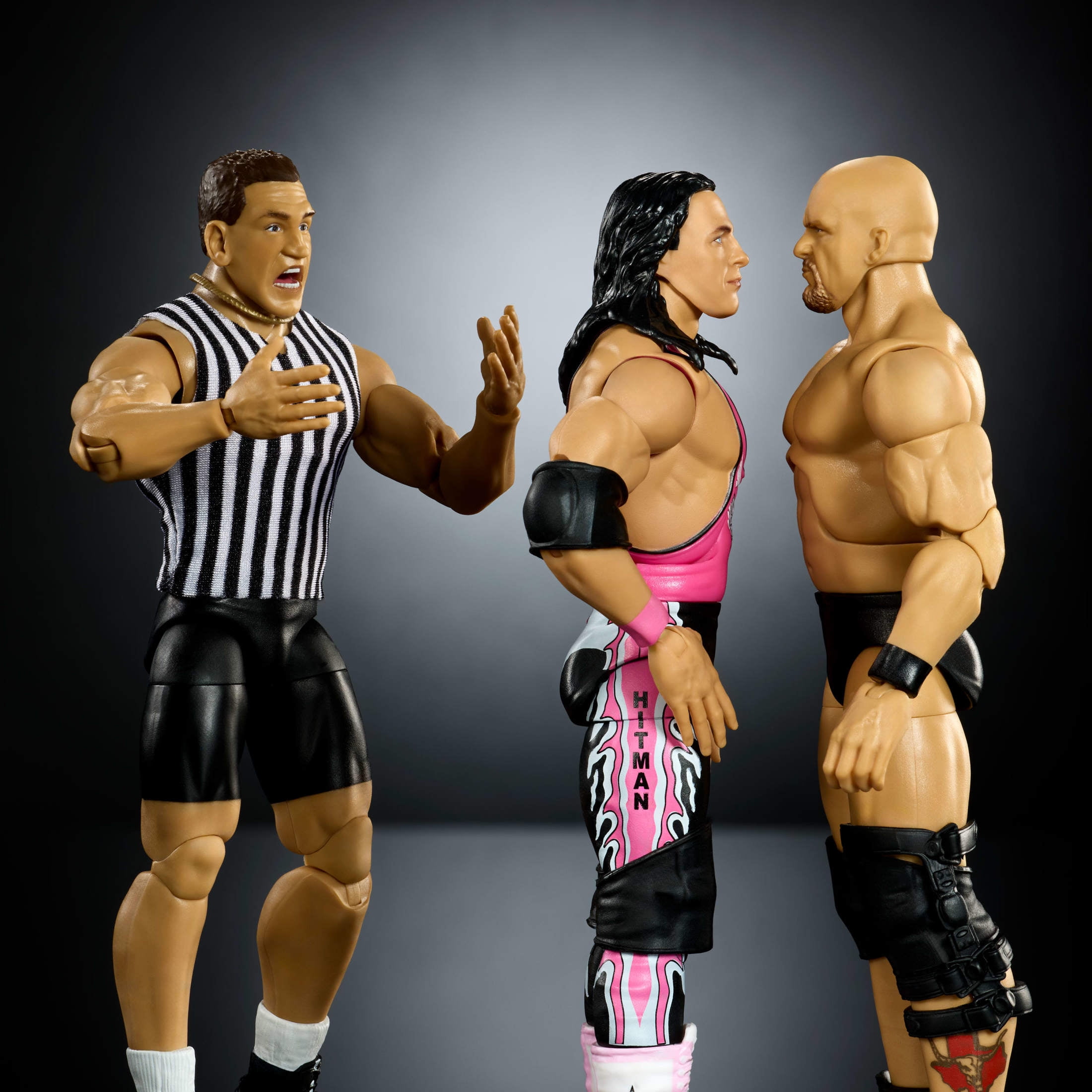WWE Elite Legacy Submission Match 3 Action Figures & Accessories Set, 6-inch Collectible (Styles May Vary)