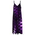 thumbnail image 6 of Purple Dragon Scales Sleeveless Dress Loose Women's Dress Dresses Luxury Evening Dresses, 6 of 9