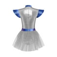 thumbnail image 4 of Aislor Women's Alien Cosplay Dress Shiny Metallic Patchwork Fly Sleeve for Halloween Themed Parties Silver XL, 4 of 7